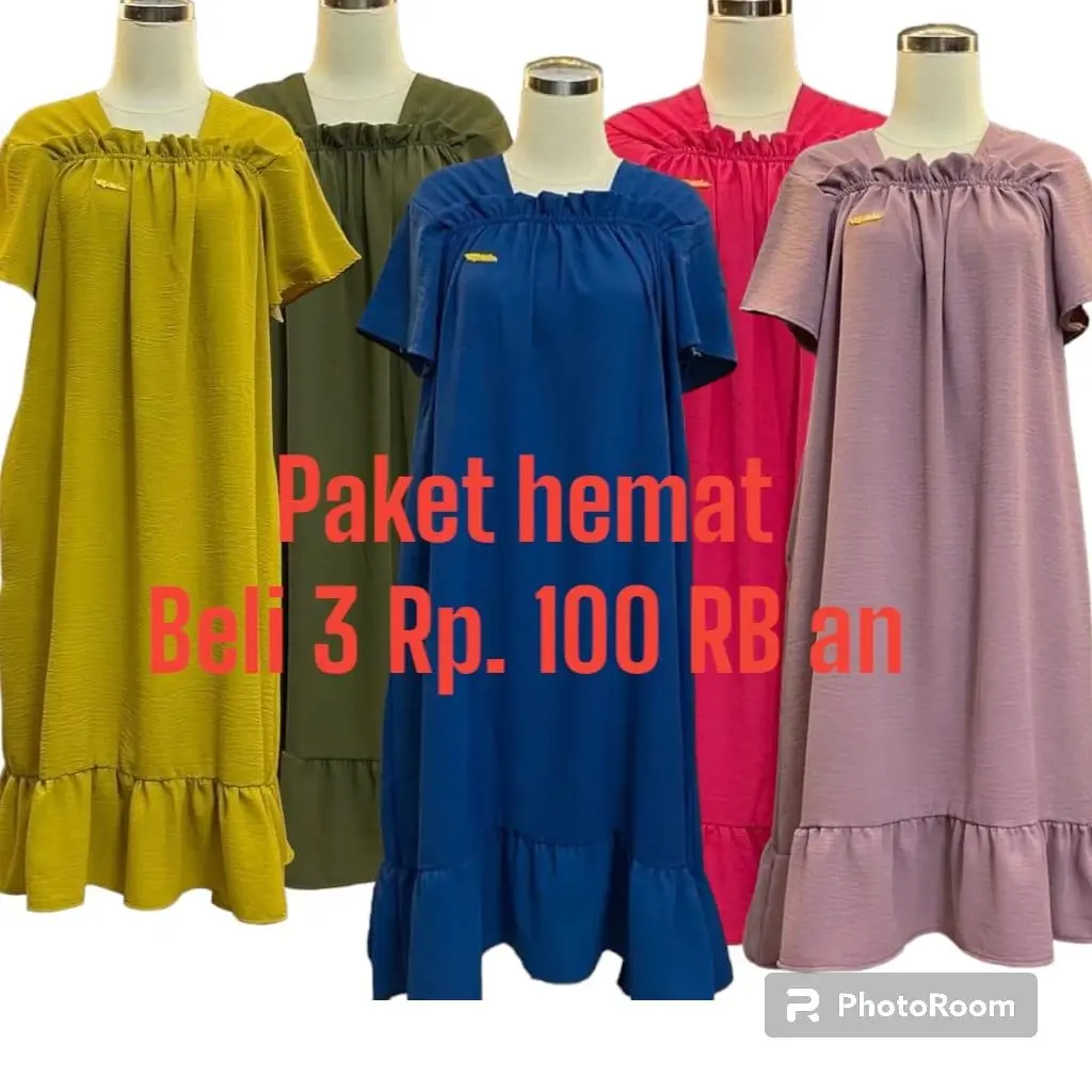 Daster fuji isi 3 pcs , bahan cringkle airflow premium, nyaman dipakai,adem, enak buat sehari hari