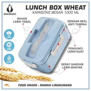 Matougui - Kotak Makan Siang TMK0001-1 Microwave Kotak Bekal Lunch Box Set Free Sendok Sumpit Kitchenware