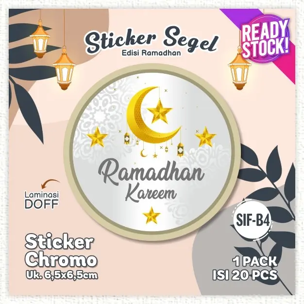 [20pcs] Sticker Bulat Label Cookies Stiker Segel Toples Lable Dus Packaging Kue Kering Ramadhan Idul Fitri Lebaran 4