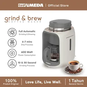 Umeda Grind & Brew Mesin Kopi Otomatis 2in1 / Coffee Grinder / Coffee Maker / Drip Coffee