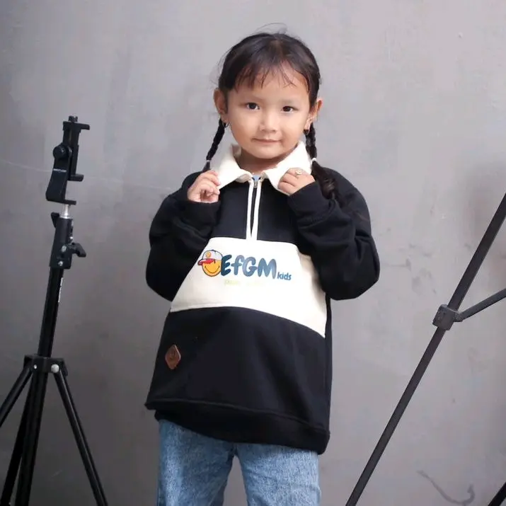 Jaket Anak Casual Rugby Stipe Crem Unisek Vintage Outfit Sablon EFGM kids Fashion 2