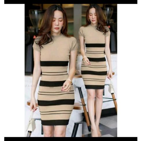 FELICE DRESS RAJUT- ATASAN BLOUSE DRESS RAJUT WANITA CASUAL BASIC BODYCON 3