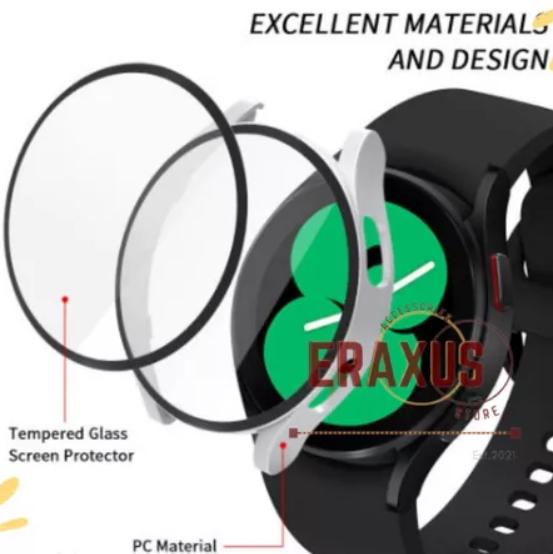 Hard Case Pelindung Layar Sam Galaxy Watch 7 FE 6 5 4 Active 2 40mm / Bumper Galaxy Watch Active 2 4 5 6 FE 7 44mm - Full Cover Layar Screen Guard Protector 3
