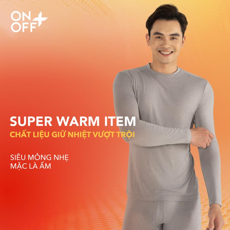 Mua 2 giảm 10% | Áo giữ nhiệt nam cổ cao giữ ấm tốt ONOFF - 18IT24W003