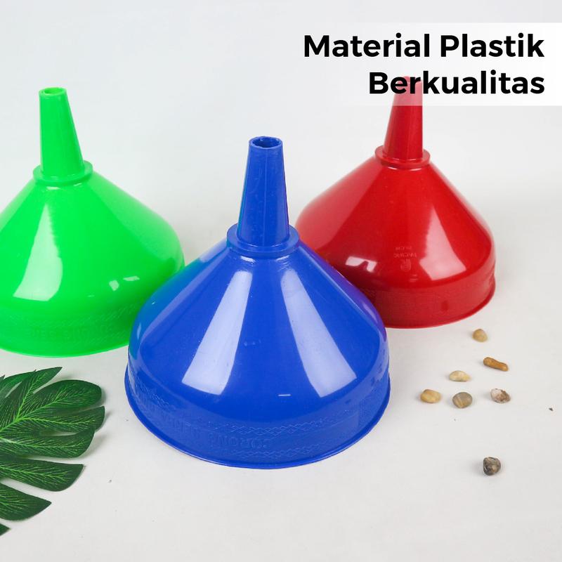 Product Introduction of Corong Minyak 20 Plastik Berkualitas - Ukuran 20x20cm, Mulut 2cm, Warna Hijau Merah Biru, Cocok untuk Minyak Goreng & Berbagai Jenis Minyak 0