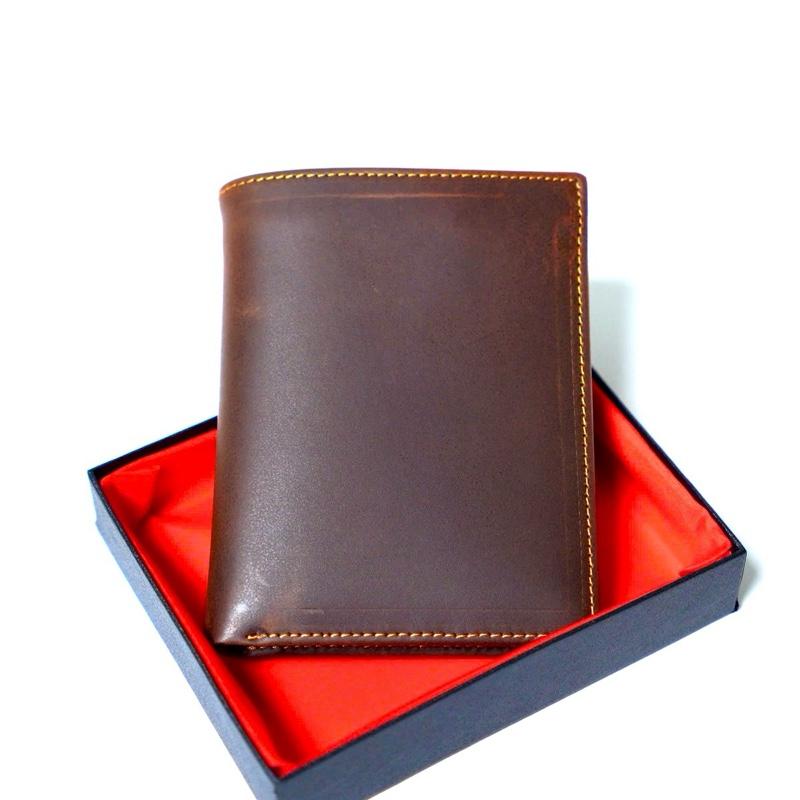 Ví Nam Da Bò Sáp Wax Nhập Khẩu Dáng Đứng Chất Da Mềm Dẻo Không vừa giấy tờ cũ