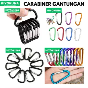 Carabiner Gantungan Kunci Warna Warni Aluminium Alloy 5D Shape Gantungan Karabiner Snaphook Kunci Hydrochrome Carabiner Gantungan Kunci Warna Warni Aluminium Alloy 5D Shape Gantungan Karabiner Snaphook Kunci Hydrochrome Pengait Keychain