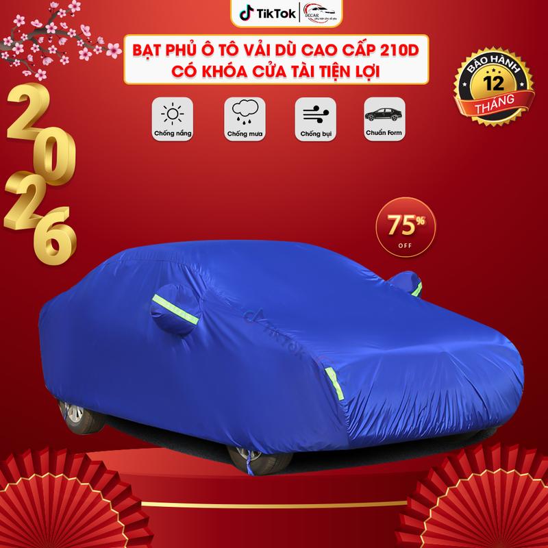 Cao cấp Bạt phủ xe ô tô màu xanh cao cấp áo trùm kín xe hơi vải dù xanh che nắng chống thấm nước cho xe 4 5 7 chỗ và bán tải