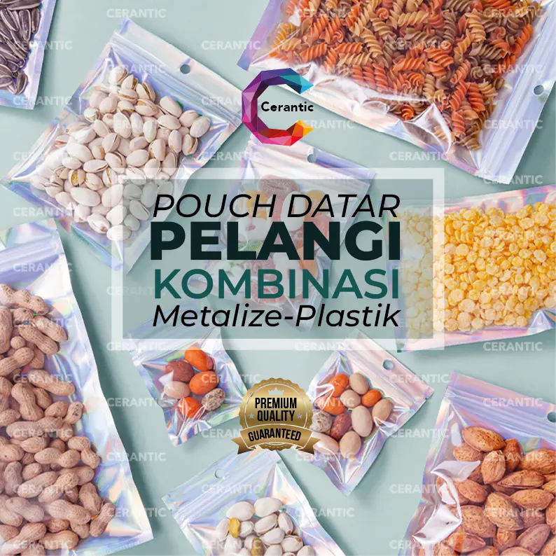 Kantong / Pouch Datar - Plastik Klip Warna Warni Pelangi Semua Ukuran 1