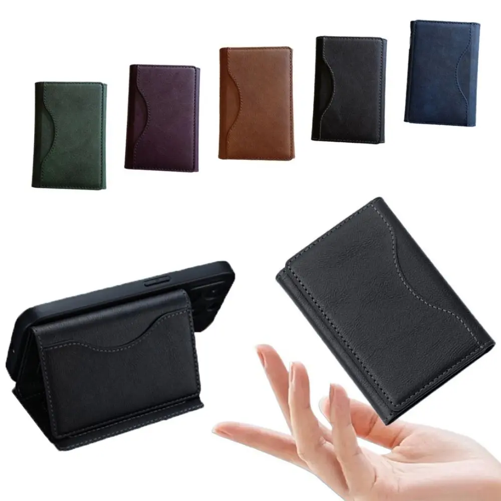 High quality For Magsafe Wallet Phone Card Holder Accessories Anti-theft Card Bag Safety Leather Phone Card Bag for iPhone 15 14 13 ProMax Universal