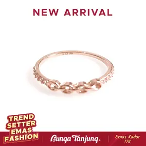 CINCIN RANTAI HOLLOW BLINK RINGAN - EMAS 17K - BUNGA TANJUNG GOLD