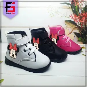 Sepatu Boots Anak Perempuan Fashion Motif Minnie Mouse / Sepatu Boots Tali Perekat Anak Cewek Motif Kartun Lucu / Sepatu Balita Boots Minnie Anak Wanita Modis Trendy