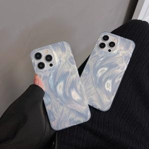 Ins advanced sense Silver colorful gradient for iphone 15 14 13 12 11 pro max shock fall prevention cover Case Protector