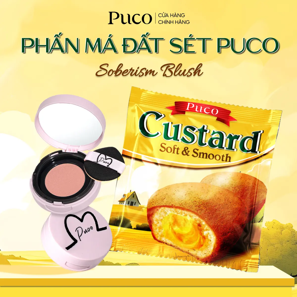 Phấn má hồng đất sét PUCO SOBERISM BLUSH ráo mịn lên màu tự nhiên 2g, PUM0