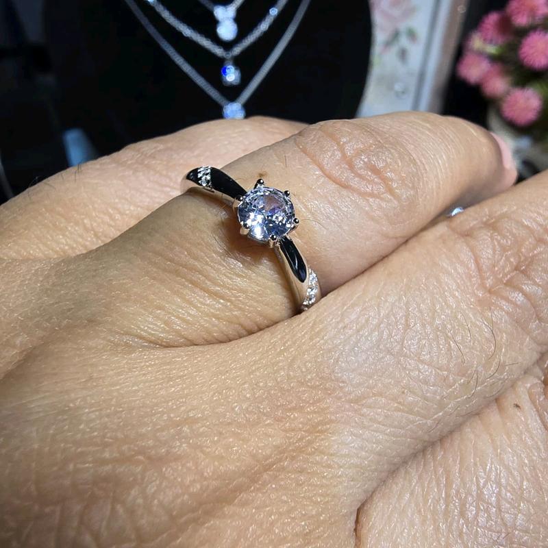 Cincin Perak Wanita Model Permata Mata Satu 2