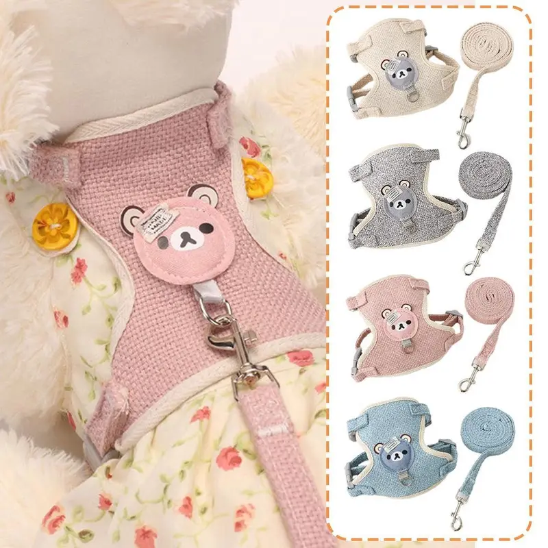 Dây Xích Thú Cưng Kiểu Áo Vest Cho Mèo Dây Xích Chó Nhỏ Dây Đai Nịt Ngực Có Dây Xích Đồ Dùng Thú Cưng Có 2 Kích Cỡ S / M 0