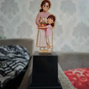 Piala Akrilik Hari Ibu + Tatakan | Trophy Murah & Elegan | Hadiah Ulang Tahun Unik Spesial,Gift