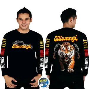 Kaos Distro Pria Lengan Panjang - KAOS SILIWANGI - Oblong Pria Dewasa - Tshirt - Baju Hitam Sablon Keren Lembut Nyaman