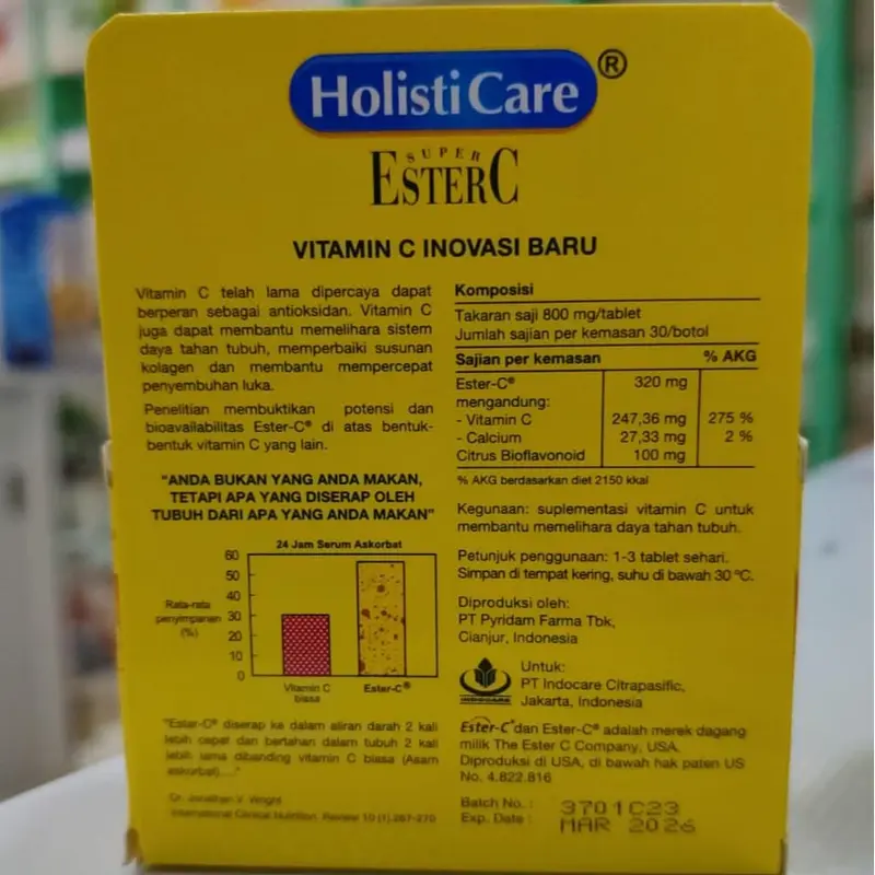 HOLISTICARE SUPER ESTER C (isi 30 Tablet) 2