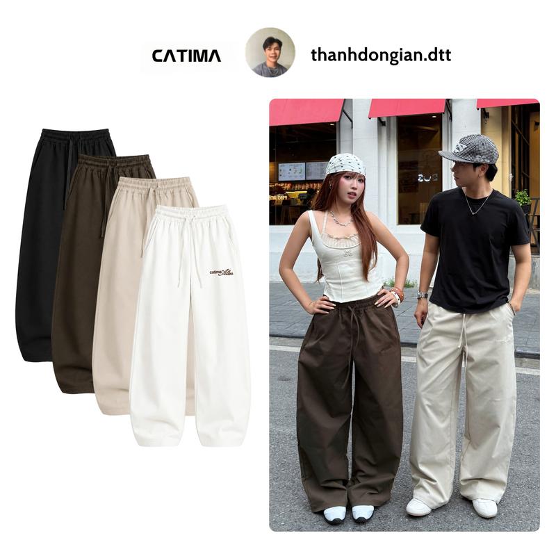 [CATIMA x Thành Đơn Giản] Quần Kaki Ống Rộng Balloon Nam Nữ Streetwear Catima QK70
