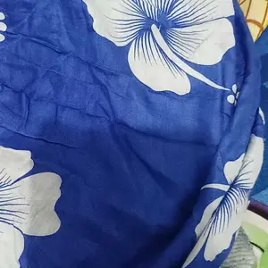 DEARY CO BALI Kain Pantai Bali Motif Bunga Kamboja dan Kembang Sepatu warna Cantik Rayon Tipis Adem Lembut