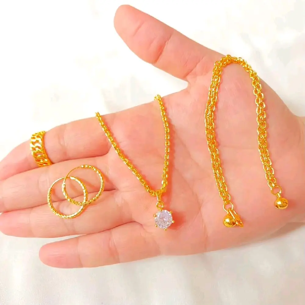 SET PERHIASAN TIKAR GOLD TITANIUM DEWASA 24K