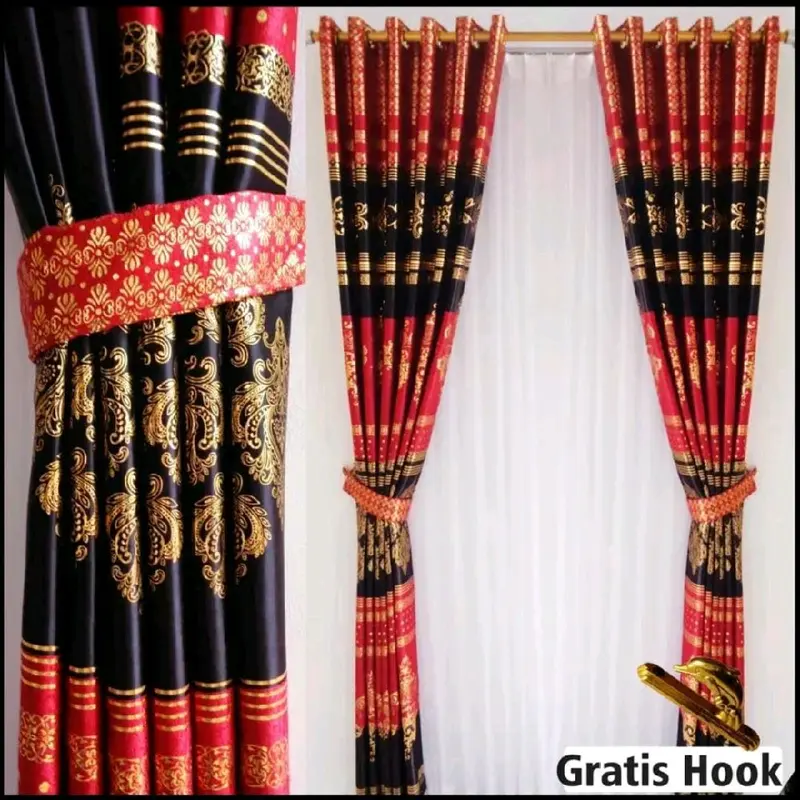 Gorden Jendela Minimalis Pintu Kamar Tidur Aestetic Elegan Bludru Floxing Flat Motif Model Ring Smokring Ungu Coklat Abu Abu 6 Gelombang T 230 Curtain lembut zita hijau 2
