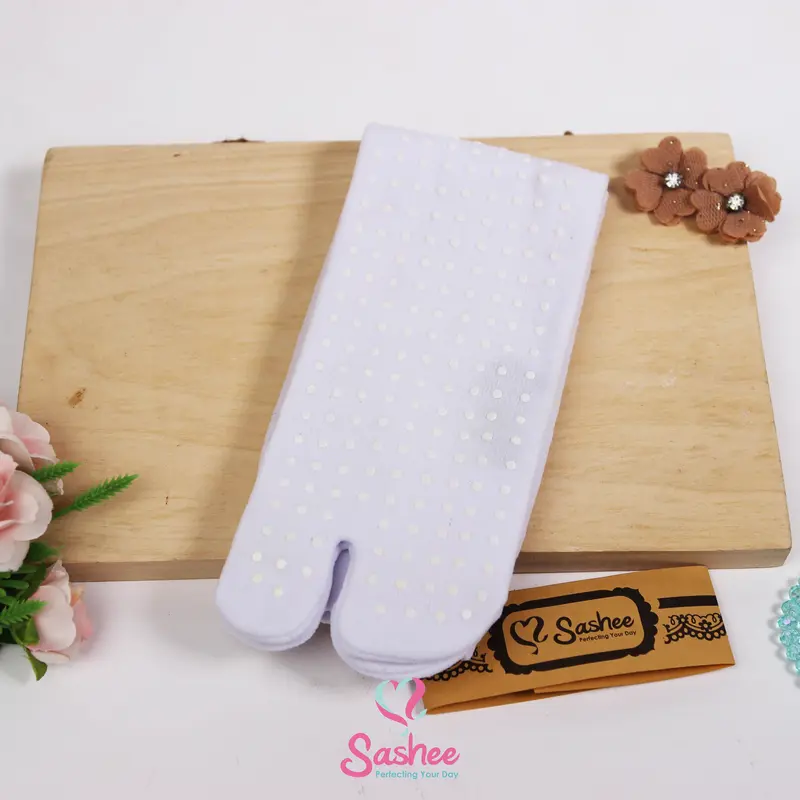 Sashee - Kaos Kaki Jempol Polos Nilon ANTI SLIP Wanita Muslimah Dewasa 2
