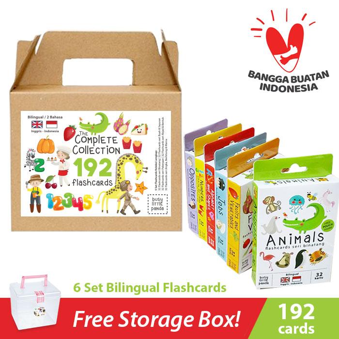 Gambar 6 pcs Flashcards Anak Busy Little Panda Complete Collection FREE STORAGE BOX dari Brown Baby Bear Kab. Bogor Tokopedia