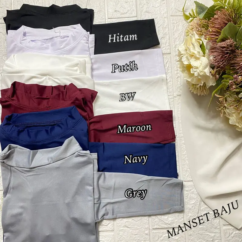 MANSET BAJU POLOS SPANDEK FIT HITAM TERMURAH WANITA MUSLIM 4