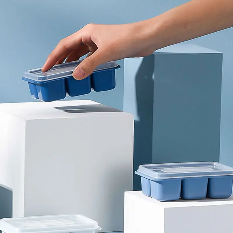 Cetakan Es Batu 6 kotak Cetakan Es   Plastik Silicone Cetakan Jelly Multifungsi 1pcs Kitchenware 8