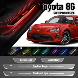 For Toyota 86 GT86 FT86 GR86 2012-2023 Car Door Sill Light Customized Logo LED Welcome Threshold Pedal Lamp Accessories