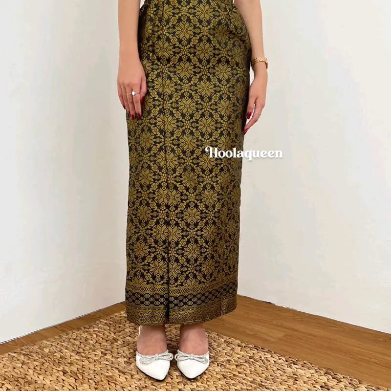 [Rok Songket Span Wanita]Bawahan Kebaya Wisuda|Songket Span Acara Pesta|Rok Span Motif Tenun[Songket Span Kondangan 1