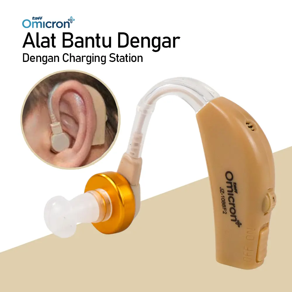 Alat Bantu Dengar Hearing Aid Bisa di Cas Charge Include Charging Station