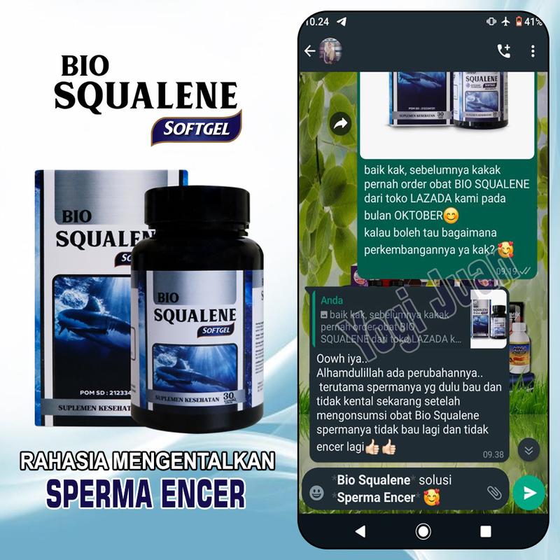 BIO SQUALENE Untuk Menyuburkan Sperma PRIA Pengental seperma Azoospermia Teratozoospermia Isi 30 Softgel 8