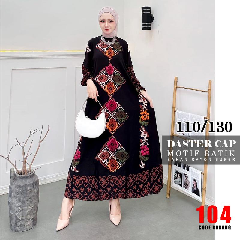 Daster Batik model gamis, midi, lengan pendek 8