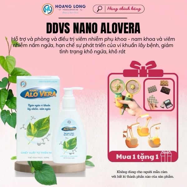 TẶNG KÈM QUÀ - Dung Dịch Vệ Sinh Nano Alovera - Hỗ Trợ Điều Trị Viêm Nhiễm Phụ Khoa Nam Nữ - Chai 150ml phụ nữ dung dịch vệ sinh nữ emmie juicy dich ddvs phụ lactacyd thuốc đặt feminine hygiene muo ives