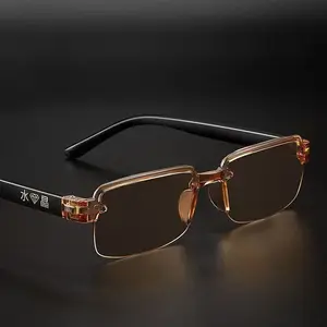 Kacamata baca kristal smart zoom kacamata anti-cahaya biru definisi tinggi paruh baya dan lanjut usia E3043