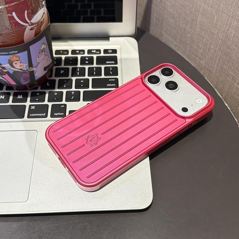 Ốp lưng kiểu vali sọc siêu phổ biến này phù hợp với Apple 18 Pro Max, iPhone 17 Pro, ốp bảo vệ hợp kim nhôm, ốp cặp đôi 16 Pro, thiết kế cao cấp dành cho nam và nữ, 15 Plus/13/14/12/11.