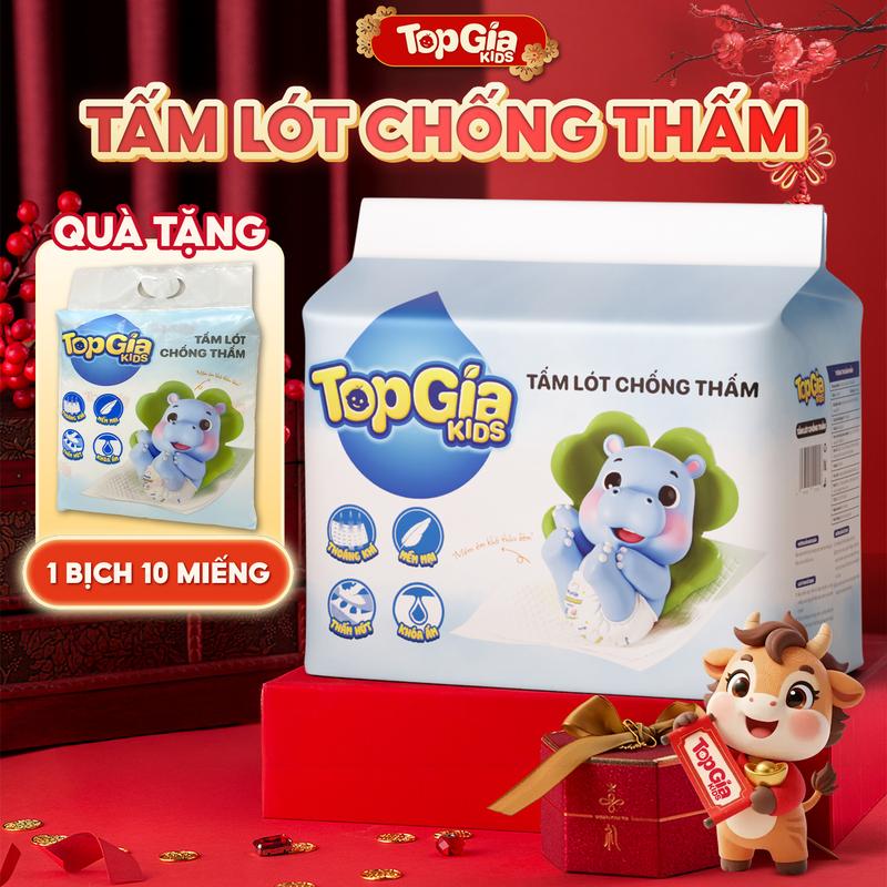 MUA 1 TẶNG 1 - ƯU ĐÃI RA MẮT SẢN PHẨM Tấm Lót Chống Thấm Dùng Một Lần Miếng lót chống thấm Topgiakids Cho Bé Kích thước: 35x45cm