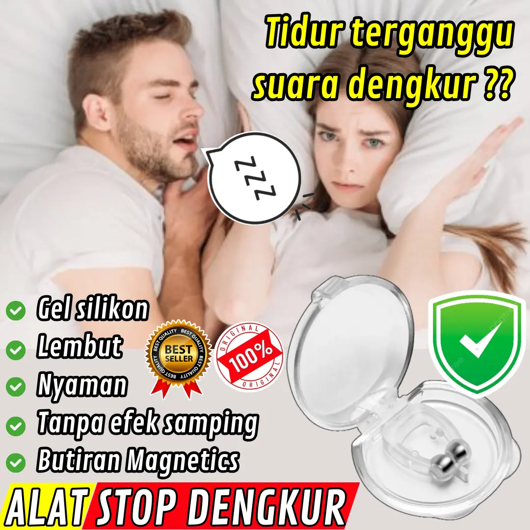 Anti Snoring Stoper Device Butiran Magnetics Alat Stop Mendengkur Nose Clip Snore Original 100%