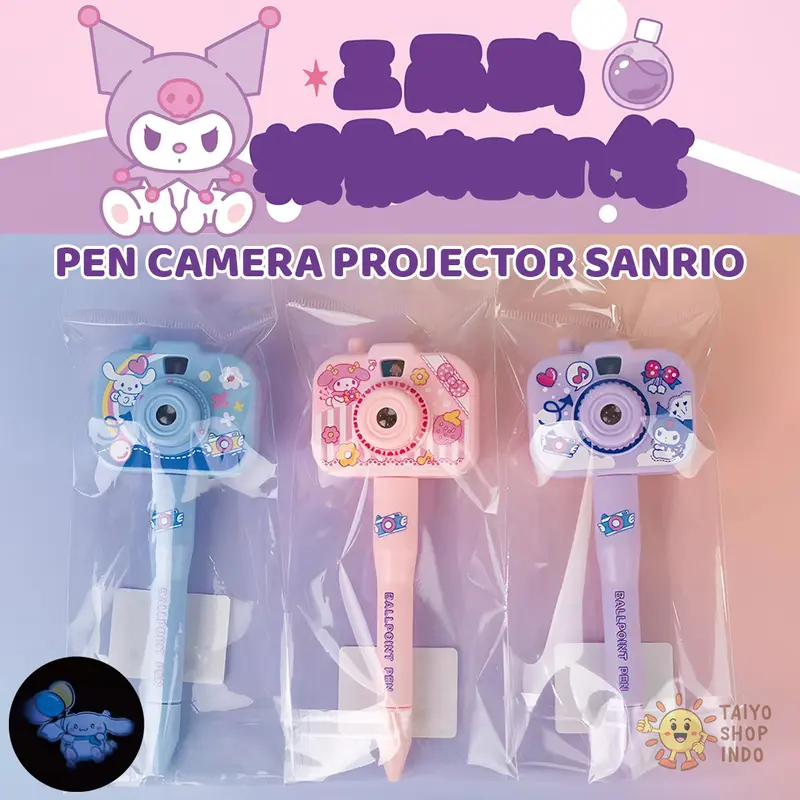 TAIYO Pen Camera Projector Sanrio Mainan Edukasi Kamera Proyektor Pola Gambar Karakter Kartun 1