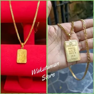 Waka Taman Store ll Kalung Fine Gold Kuningan Lapis Emas / Liontin Fine Gold Kuningan Lapis Emas