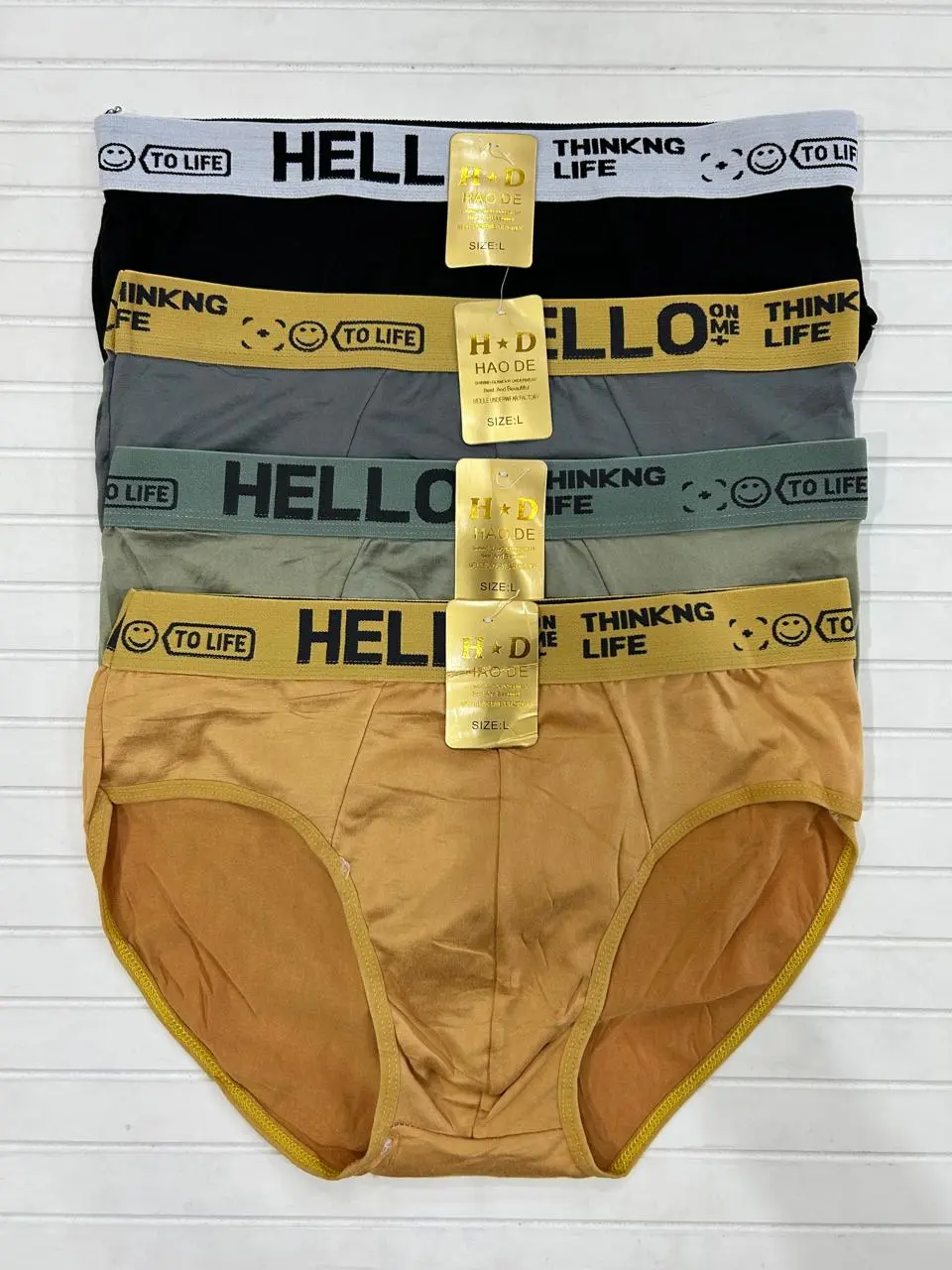 ISI 3-6PCS CELANA DALAM SEGITIGA PRIA DEWASA -katun lembut Boxer Karet Cowok Remaja Kotak Motif Pendek
