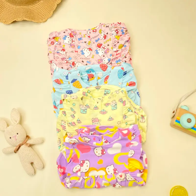 ROMPER WUFFY by MAYBEE BAJU BAYI NEWBORN BAHAN KAOS INCLUDE HEADBAND BY MYBEE (SNI) 0-12 BULAN 1