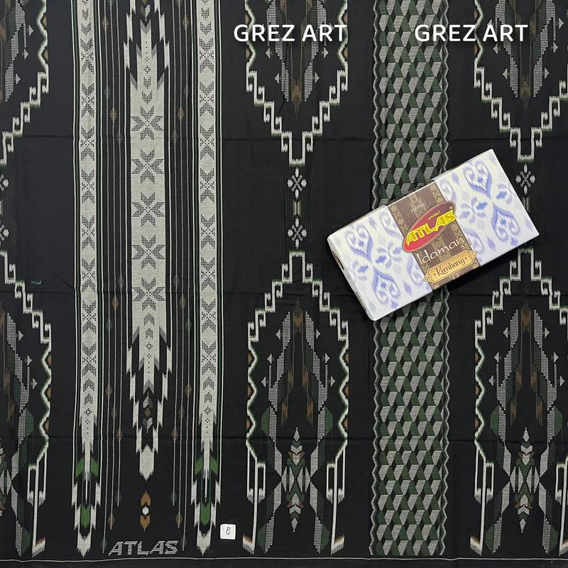 Sarung Atlas Idaman Kembang - Motif BHS Hitam Batik 2