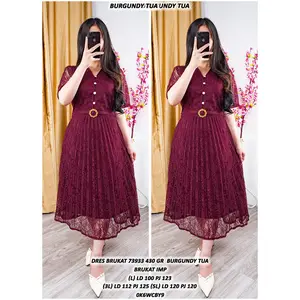DRES BRUKAT 73933 Gaun Wanita Nyaman Casual Pesta Pendek Formal Kerja Natal Milky Pink Mewah Cantik Kondangan
