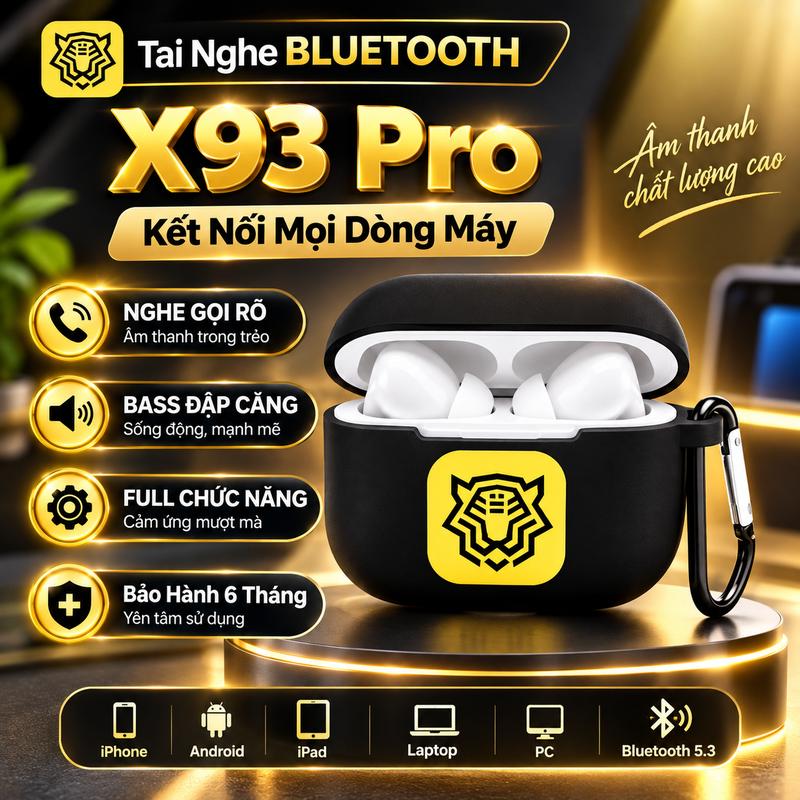 [ Siêu Xả Kho ] Tai Nghe Bluetooth Pro Gen 9 Bản Nâng Cấp Hỗ Trợ Mọi Dòng Máy Bảo Hành 12 Tháng, Chống Ồn Chủ Động tai nghe Nhét Tai mã 5