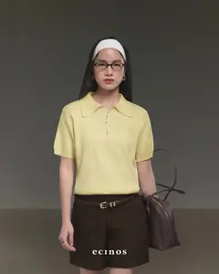 ECINOS - Flo Knitted Polo Top | Atasan Wanita | Blouse Wanita