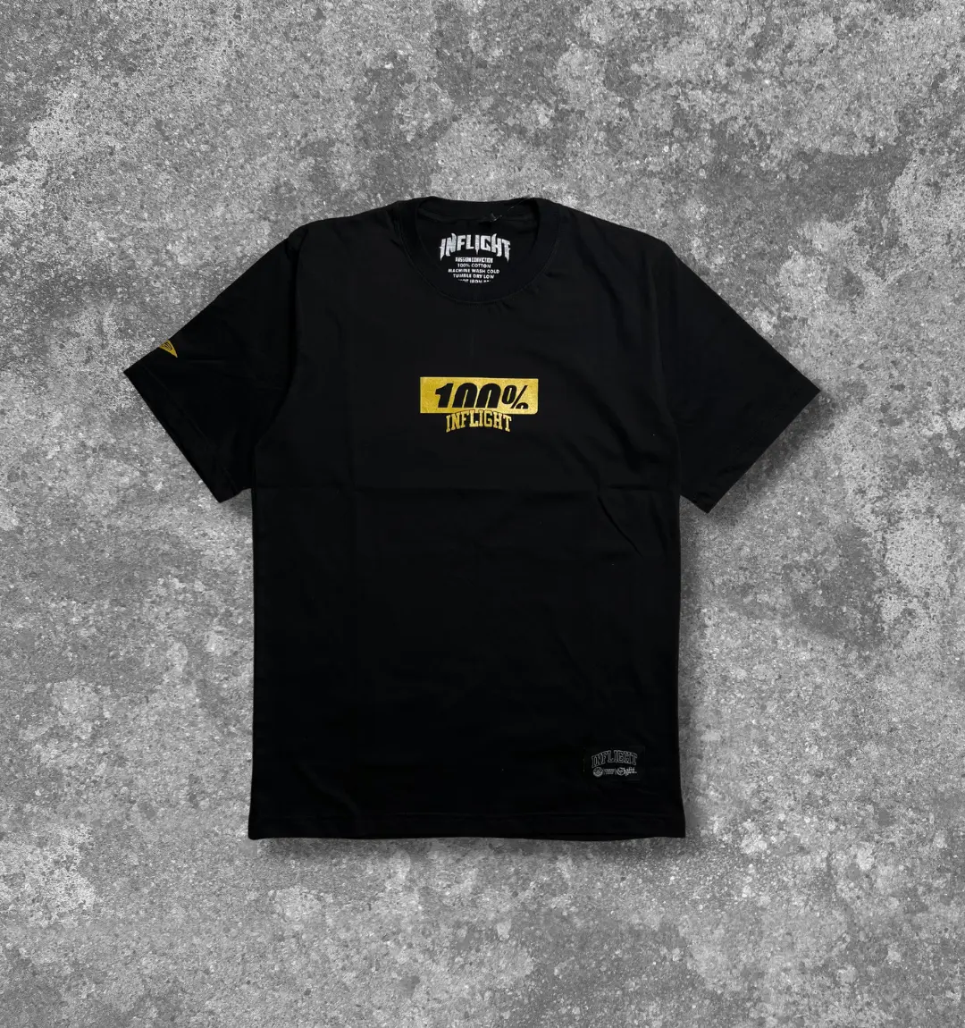 Inflight - Tshirt Black Golden Ink (Kaos Hitam)